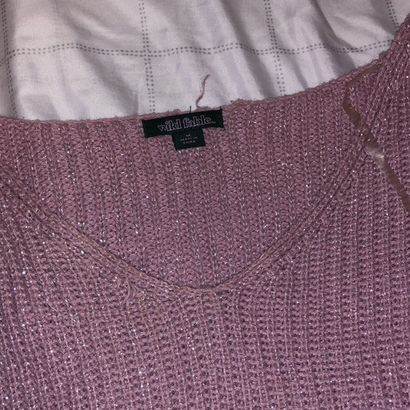 Wild fable purple sparkly sweater - Picture 3 of 4